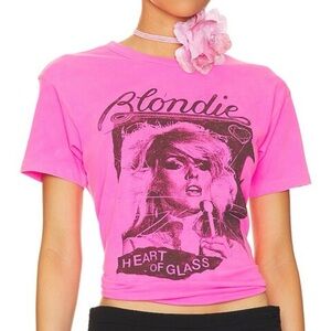 Daydreamer Blondie Heart of Glass Pink Graphic Tee Small